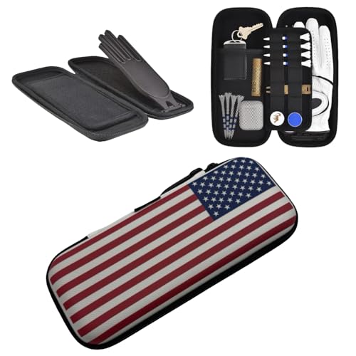 Image of Platypus Golf Co. Golfing Caddie Hard Travel Case Organizer - Hinging Glove Shaper & Holder - Mesh Pocket & Storage Slots for Phone, Tees, Divot Tools & Ball Markers - Golfers Cases for Men & Women