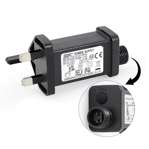 String Lights Indoor-Outdoor Power Adapter for CZJUTAI JT-EL/FC32V3.6W-IP44 Christmas Lighting, Illuminate Your Holidays! (Threaded-Multifunction-32V3.6W)