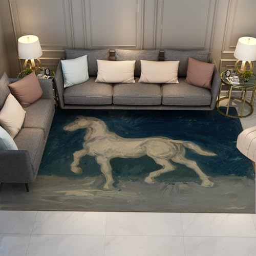 Tapis salon 120x150 lavable impressionniste et antidérapant - 2
