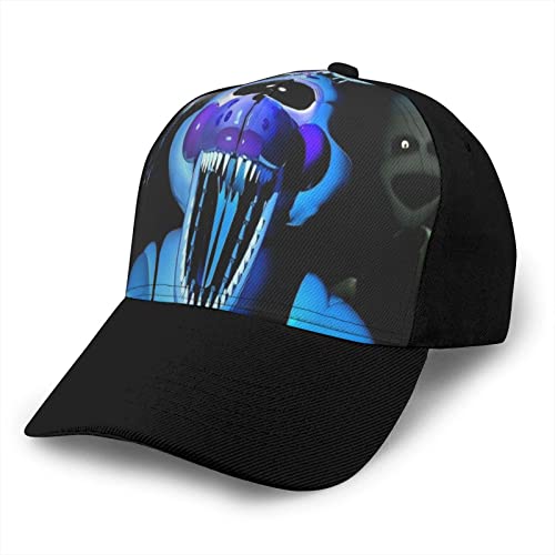 DINGDO Five Nights at Freddy - Gorra de béisbol ajustable para mujer, color negro, Negro, Talla única