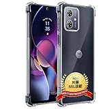 Fierymoto Moto G64 5G ケース クリア モトローラG64 / モトローラG64y 用 カバー 透明 MIL規格 耐衝撃 黄変防止 Moto G64y 5G 用 ケース 手帳型 ワイヤレス充電対応 SGS認証 透明 ケース スレ傷防止 四隅滑り止 散熱加工 軽薄型 レンズ保護 PC背面 6.5インチ 専用 保護ケース 防指紋 手触り良い 取付簡単