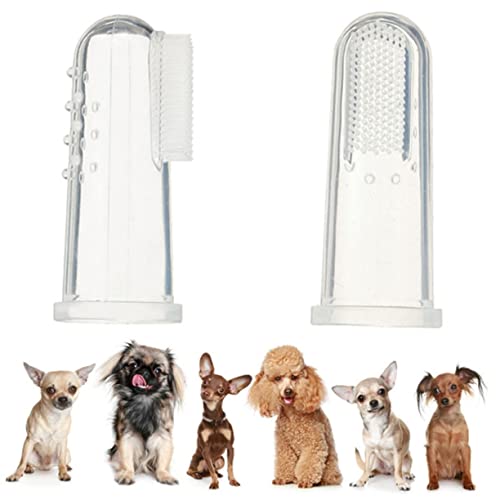 ペット用指歯ブラシ 犬猫対応 柔らか素材 50時間駆動 小型犬 幼児用