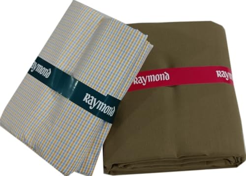 Image of Raymond Premium Unstitched Formal Shirt Fabric, Cotton Blend Stripes, 150 x 150 cm, Regular Fit, Professional Wear Collection