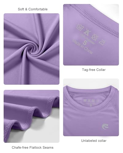 image for DRONIRING Boys UPF 50+ Swim Shirt Long Sleeve, 1 or 2 Pack UV Sun Prot