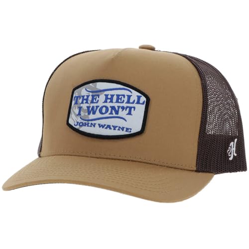 Image of HOOEY John Wayne Trucker Hat - Adjustable Snapback, Breathable Mesh Baseball Cap
