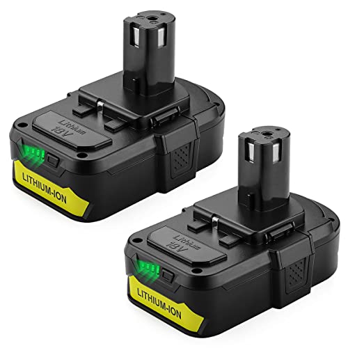 energup 2Pack 3.8Ah P102 18V Replace for Ryobi Battery, for 18-Volt One Plus Lithium Battery P104 P105 P102 P103 P107 Cordless Tools Compatible with Ryobi Batteries 18v