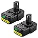energup 2-Pack 3.8Ah Replacement for Ryobi 18V Batteries P108 P104 P105 P102 P103 P122 P109