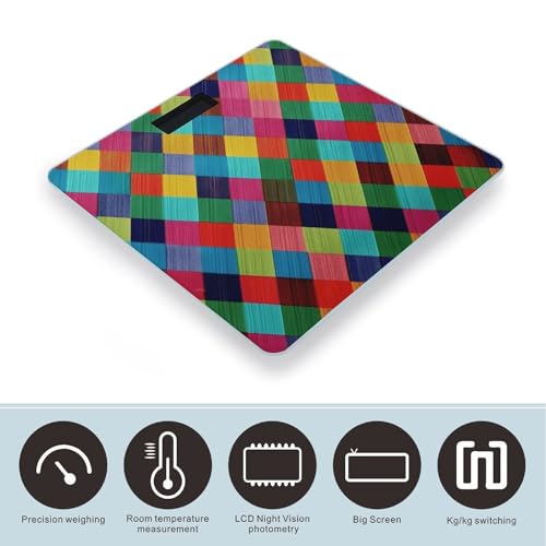 Báscula digital para baño con pantalla LCD y vidrio templado miniatura 3