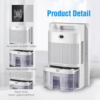 2 en 1 Deshumidificateur D Air & Purificateur D'Air, Deshumidificateur D Air Anti Moisissure, Deshumidificateur D Airs Electrique, Destructeur D'Odeur pour Chambre Bureau Maison Appartement Cave