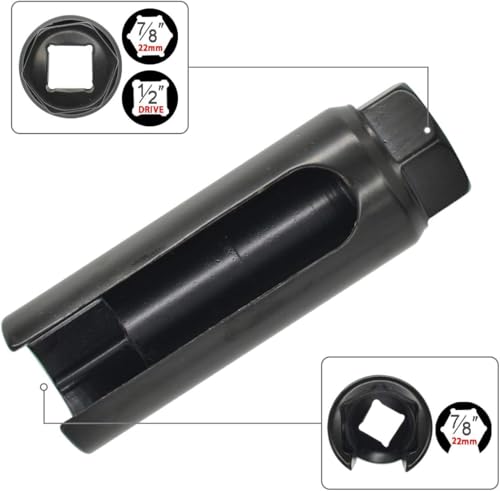 Image of AASONS Oxygen Sensor Socket With Side Wire Cutout inch SD By 7 /8 inch Fits All Vehicle O2 Removal & Installation Wrench Sleeve Replacement, Universal High Torque Repair Tool For Cars Trucks SUVs RVs (22mm)