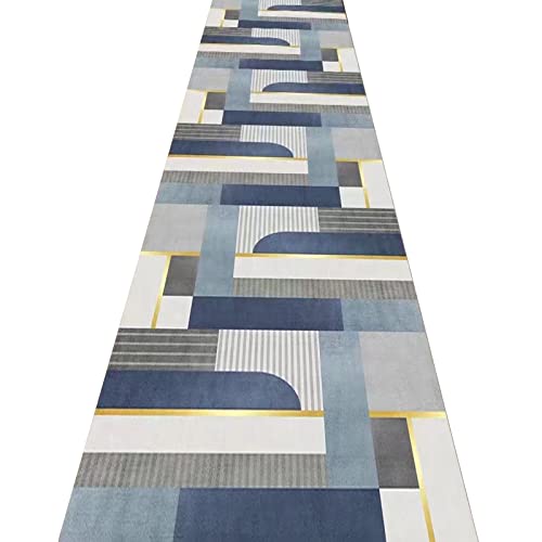 ZRUYI Alfombras De Pasillo Largo Entrada Felpudos Moqueta Corredor Diseño Contemporáneo Sin Formaldehído Suave Antideslizante Alfombra Cover