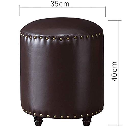 Tabouret rond marron gain de place pour manque de sièges - 3