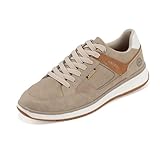 LEOSS ORIGINAL Herren Freizeitschuhe Herren Sommerschuhe mit Materialmix Design Stabil Atmungsaktiv für Stadtbesichtigung (Khaki, 41 EU, MLE250478-8)