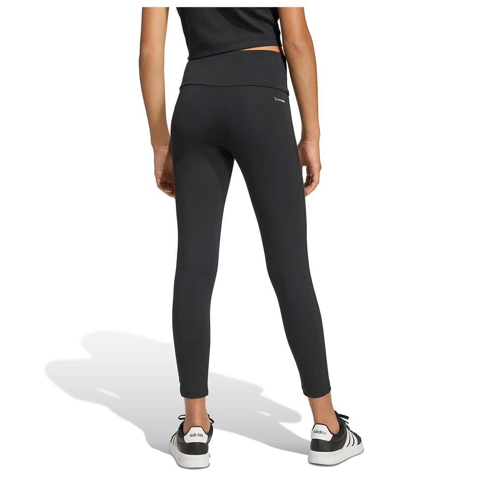 adidas Girl's SEASONALS COLLEGIATE TYPOGRAPHY LEGGINGS, black/off white, 13-14 Years