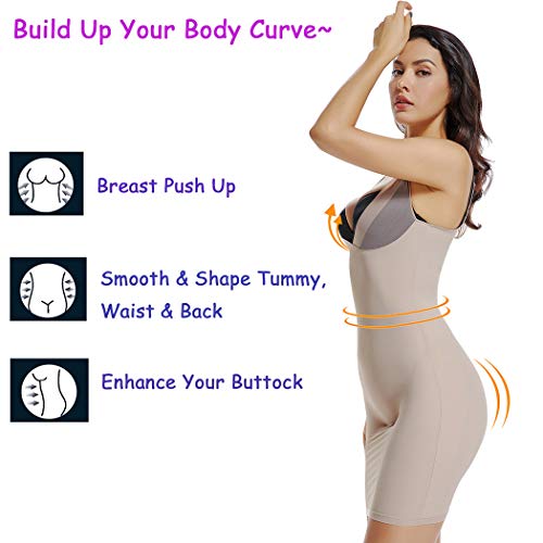 Joyshaper Women's Shapewear Slips For Under Dresses Slimming Full Slips Tummy Control Camisole Slip Body Shaper Beige #TOP1