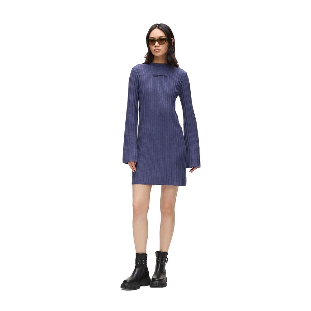Karl Lagerfeld Jeans Damen Plisse Knit Dress
