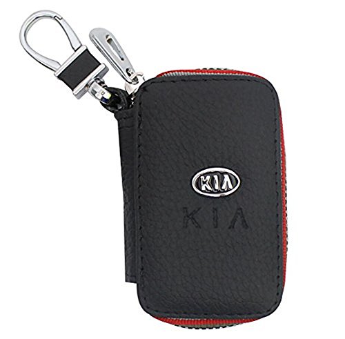 Amooca Car Smart Key Chain Leather Holder Cover Case Fob Remote for Kia