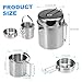 XJKLBYQ Camping Pot, Portable Backpacking Pot with Foldable Handle, Stainless Steel Backpacking Cookware for Outdoor Picnic Hiking/5x6