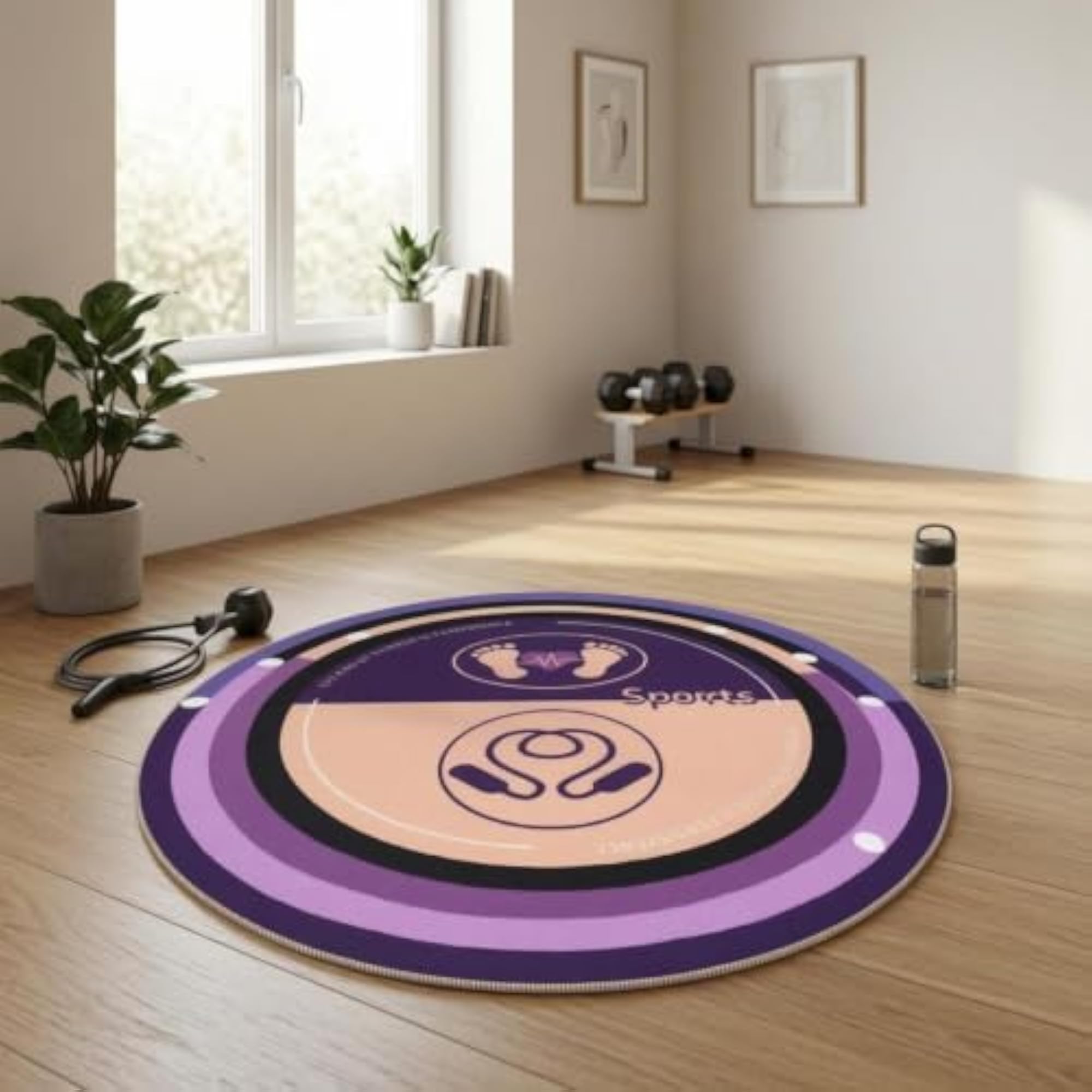 Non-Slip Jump Rope Mat Cushioned Fitness Mat