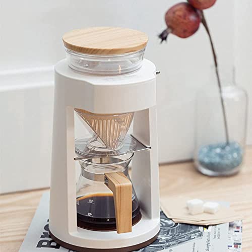 SENWEI Kaffeemaschine, halbautomatische Kaffeemaschine, aus Edelstahl, Schwarz / Weiß (Farbe: Weiß) – Bild 3