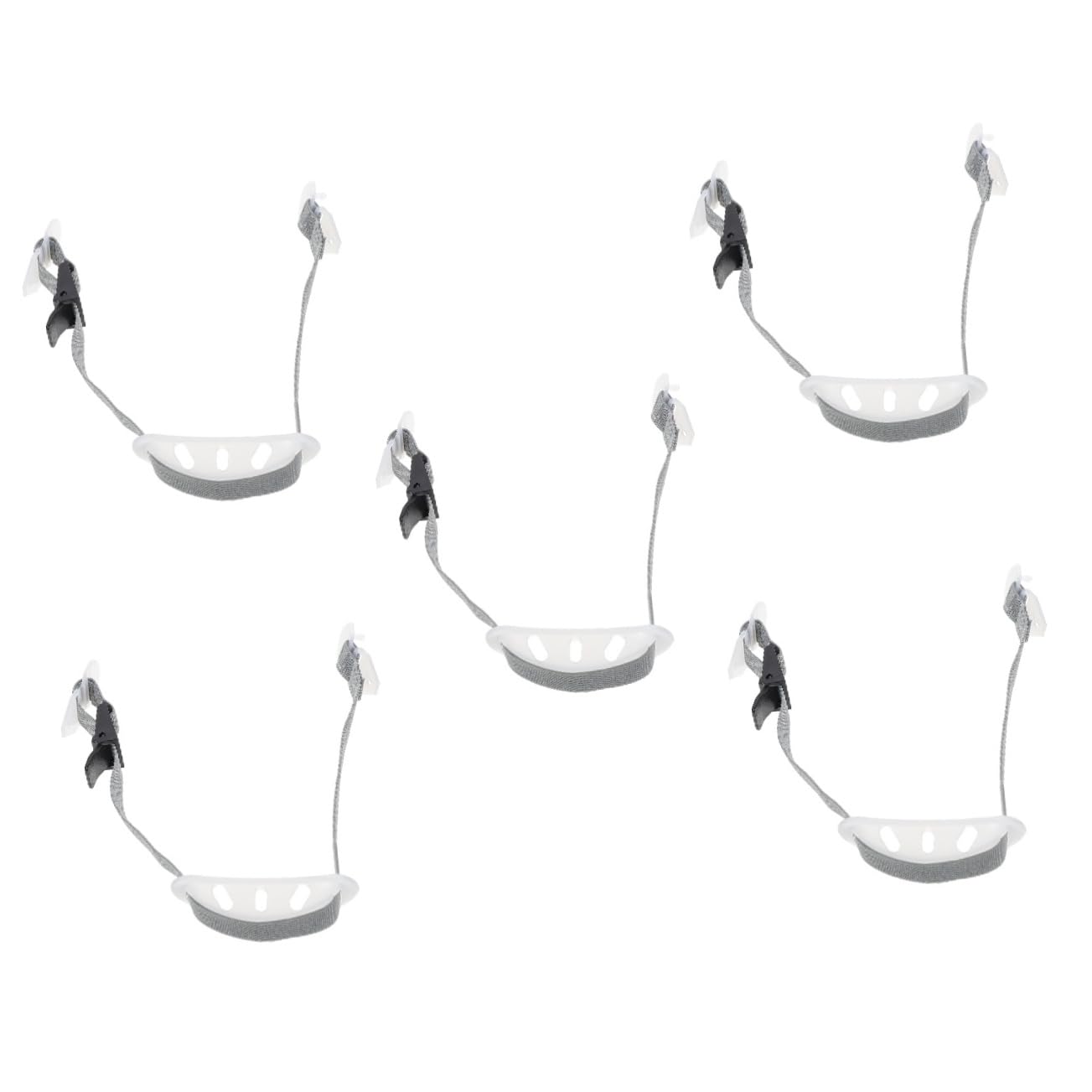 OKUMEYR 5pcs Chin Strap Helmet Chain Strap Chin Cup for Helmet Strap Bulk Hats Helmet Straps Strap and Chin Cup Hard Hat Adjustable Helmet Brim Batting Helmet Mask Hat Clasp Plastic White