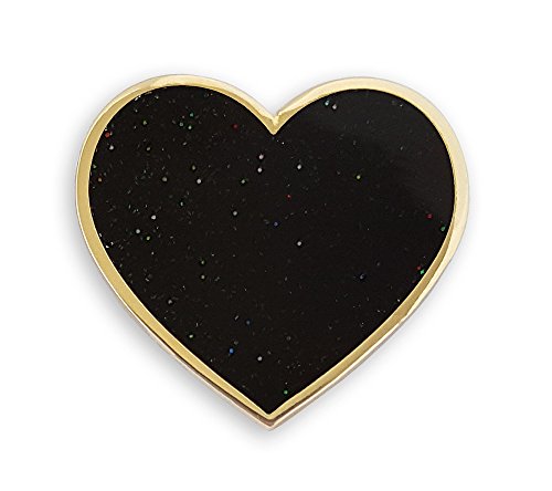 Pinsanity Black Heart Enamel Lapel Pin