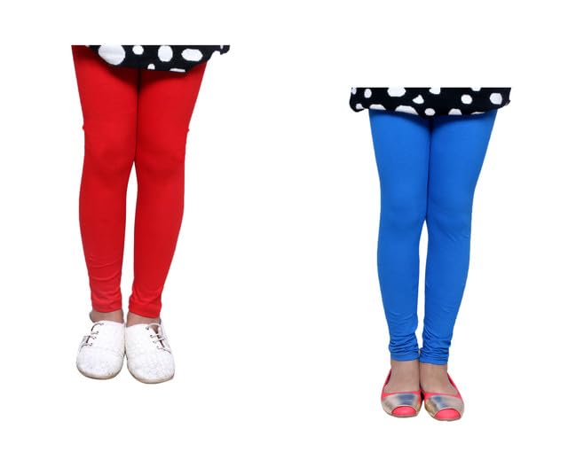 Image of KAYU Girl's Full Length Cotton Leggings Pants Pack of 2