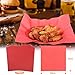 KIKISML 100 PCS Deli Paper Sheets 12 * 12 Inch, Food-grade Pure Color Greaseproof Paper Food Basket Liners for Sandwiches, Burgers, Fries Wrapping for Party, Festival and Outdoors - Red
