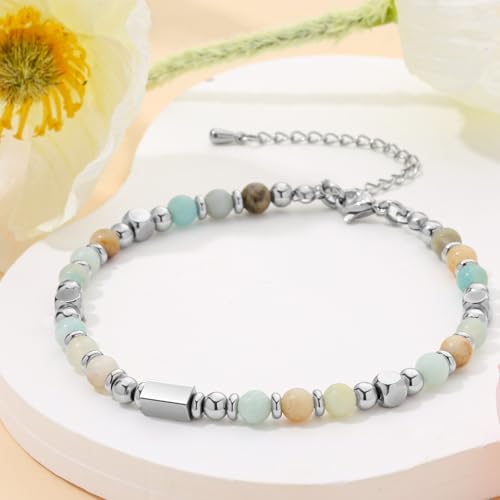 Desimtion Healing Natural Stone Bracelets for Women Girls, Sometimes You Forget You're Awesome -Inspirational Gifts for Women Teen Girls, Best Friend Birthday Gifts for Women Friendship Bracelets2