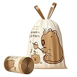 Badezimmer-Müllbeutel – 45 x 45 cm große Küchen-Müllbeutel mit Kordelzug, auslaufsichere, reißfeste Abfallentsorgung, seidenverdicktes Material für Badezimmer, Zuhause, Büro, Wohnheim