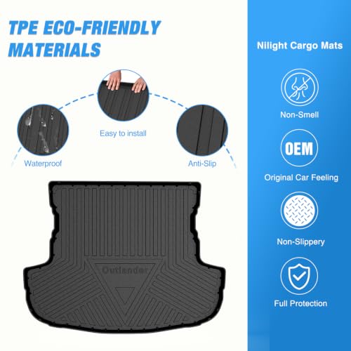 Image of Nilight Cargo Mat for Mitsubishi Outlander with Subwoofer 2016-2021