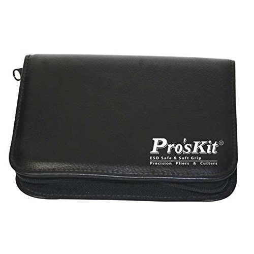 Pro'sKit 9ST-902 Bolsa con cremallera negra. para 4 piezas de alicates o cortadores)