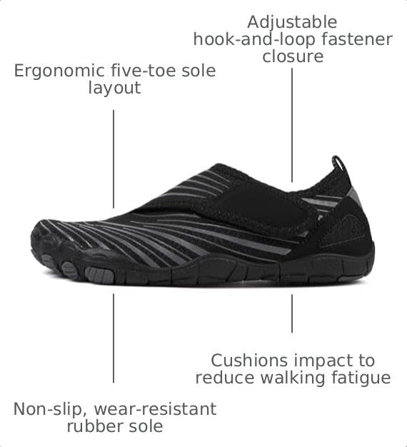 Image of Voya Barefoot Shoes for Women Men Breathable & Non-Slip Wide Toe Water Shoes for Walking,Running&Swimming，2026 new Adjustable Slip On Hike Athletic Sandals