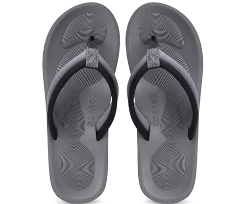 Image of COFACE Flip Flops For Women with Arch Support Comfortable Yoga Mat Orthopedic Sandals Lightweight Womens Flip-Flop