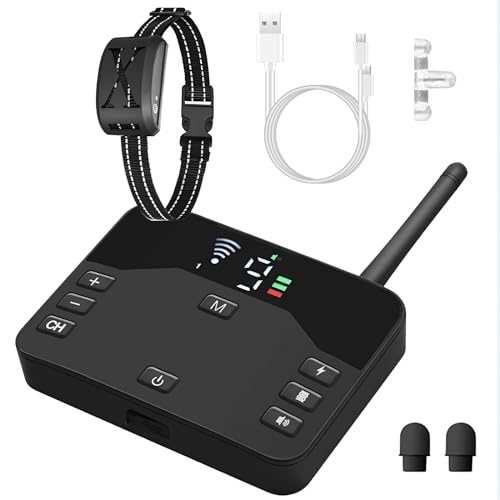iMounTEK Wireless Electric Dog Fence, 2-in-1 Electric Dog Fence & Remote Training Collar, Pet Containment System Adjustable Vibration & Shock, IPX6 Waterproof Shock Collar for Dogs