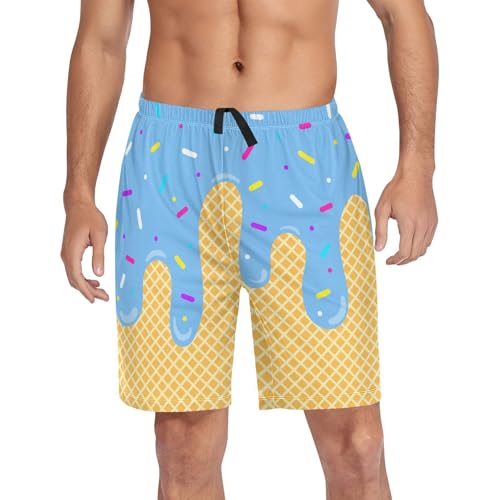 Mens Pajama Shorts Tropical Men's Pajama Bottoms with Pockets Sleepwear Lounge Sleep Shorts for Men Athletic Workout
