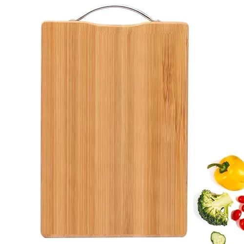 Tabla de Cortar de Bambú con Mango Metálico para Cocina, Antideslizante e Impermeable, 32" x 21" x 5" miniatura 1