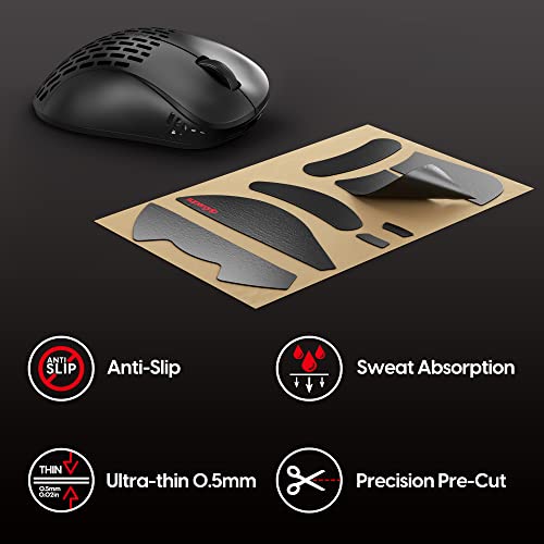 Image of Pulsar Gaming Gears SUPERGRIP Griptape Set for Xlite V2 mini Sweat Absorbing High Performance Anti Slip 3M Adhesive no Residue Mouse Grip Tape Ultra-Thin 0.5mm (0.02in)