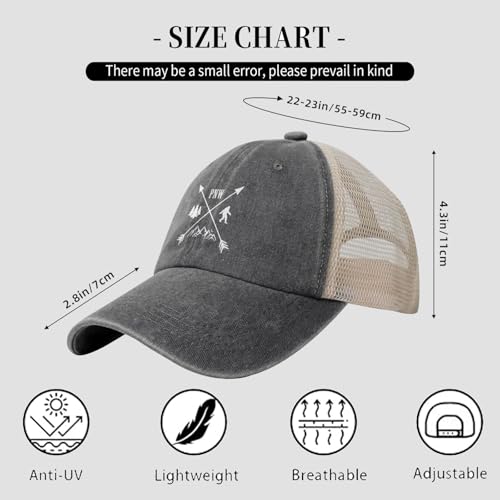 Sombrero Trucker de Malla Cowboy Para Mujer Ajustable miniatura 4