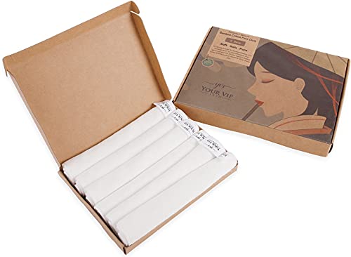 YOUR VIP SKIN® - 6x Serviette Visage Bambou - Petite Serviette Visage - Serviette en Bambou Visage - Serviette Invité - Lingette Douce Lavable pour Bébé - Lingettes démaquillantes réutilisables Cover
