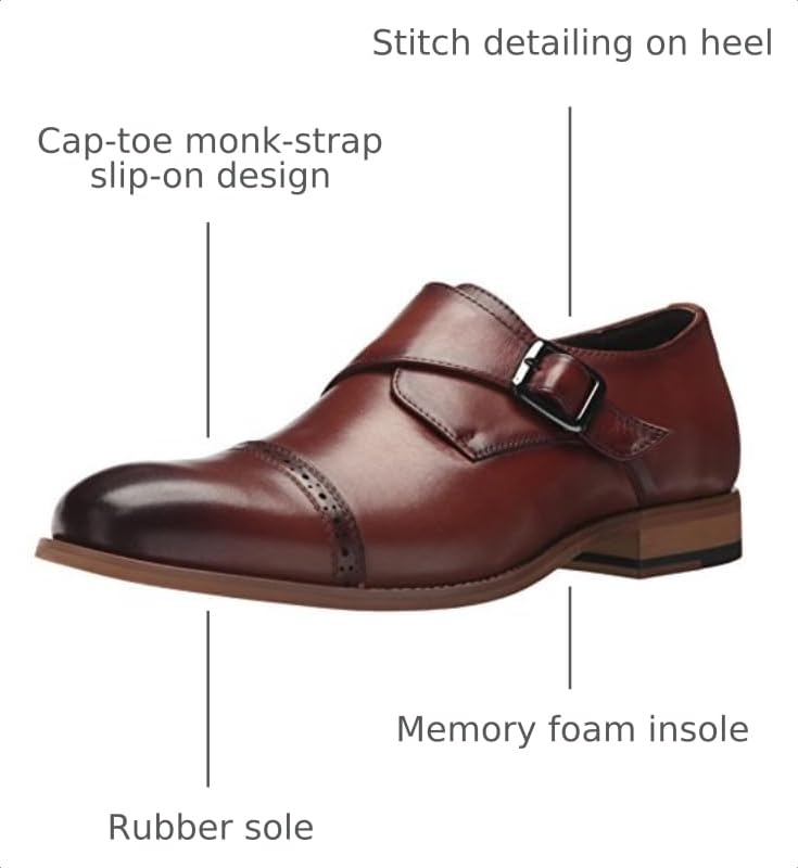 Image of Stacy Adams Desmond Cap-Toe Monk-Strap Loafer