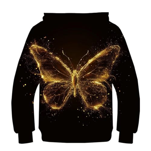 Imprimé 3D garçon hoodie pull papillon original et confortable