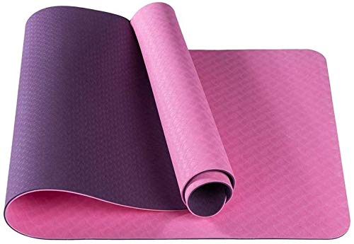 Image of IRIS Fitness Non-Slip Double Sided TPE Yoga Mat for Hot-Yoga Pilate Gymnastics (72 x 24 Inch x 6 mm, Pink)