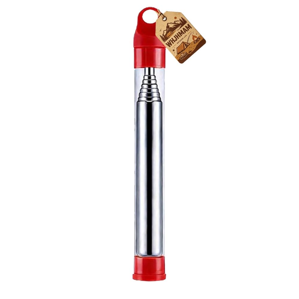 Pocket Bellows Outdoor Fire Blower, Collapsible Weatherproof Fire Bellowing Tool for Campfire Starting, Portable Telescopic Air Blower for Camping BBQ Hiking Survival Backpacking Emergency Gear