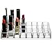 Acrylic Makeup Lipstick Lipgloss Organizer - Multi Level 24 Slot Clear Plastic Make up Organizers for Brushes Lip Gloss nailpolish Perfume Storage! Cosmetic containers for Mascara Great Vanity Tray!