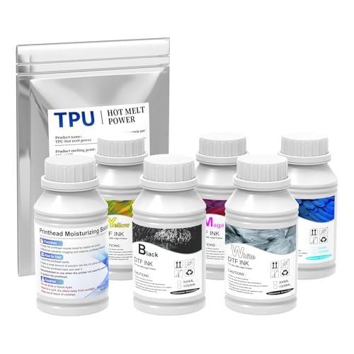 Image of DXZ 2026 New Upgrade DTF Ink, Premium Eco-Friendly for All DTF Printers, High Concentration Vivid for Cotton /Polyester & Various Fabrics, Non-Toxic Durable DTF Transfer Ink