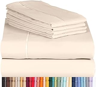 LuxClub 6 PC Sheet Set Bamboo Sheets Deep Pockets 18