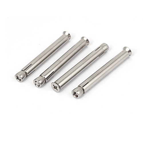 Aexit M6 Thread Anchors 80mm Long Countersunk Flat Head Expansion Anchor Expansion Anchors Bolt 4pcs