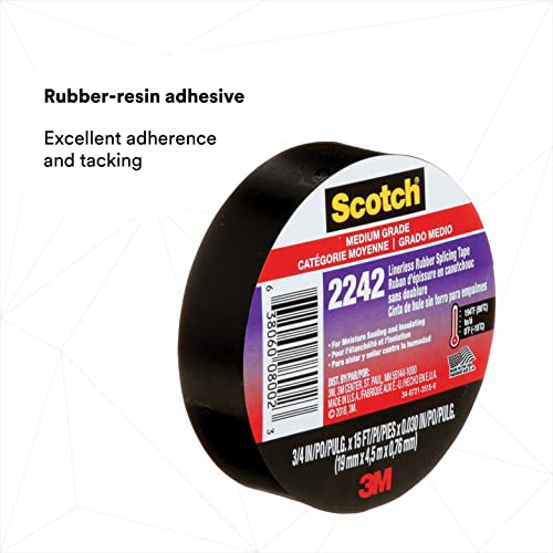 3M Safety 3M Linerless Electrical Rubber Tape, , Black (2242-3/4X15FT)