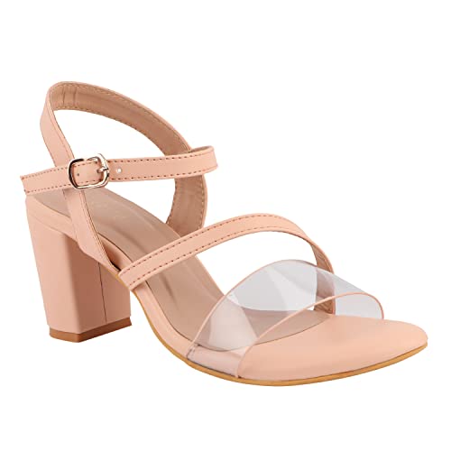 Image of Respiro womens Pink Women's Block Heels Sandal Heeled Sandal